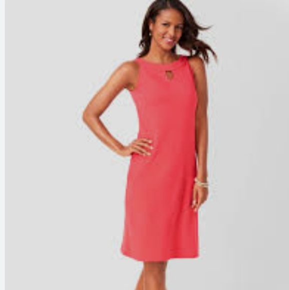 Talbots M Cotton Audrey Sift Dress Pink - Picture 7 of 8